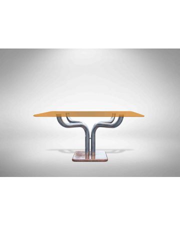 Vintage Chromed Table by Guido Faleschin