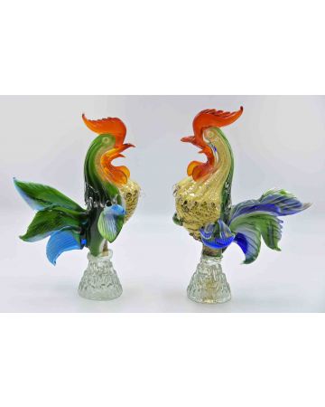 Pair of Roosters - Decorative Objescts 