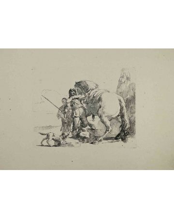 Giambattista Tiepolo - The Knight and his Horse - Contemporary Artwork 