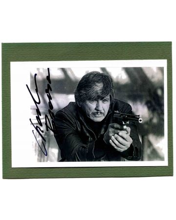 Portrait of Charles Bronson with Hand Signature