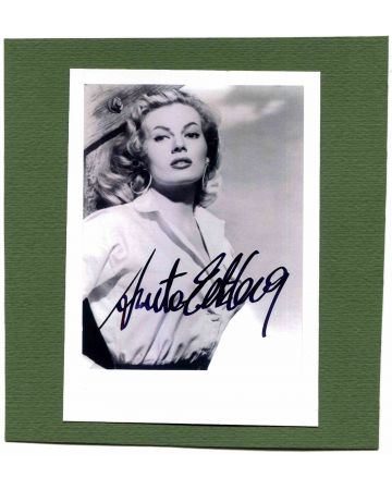 Portrait of Anita Ekberg, with hand signature