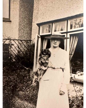 The Old Days Photo - Woman and Dog - Vintage Photo 
