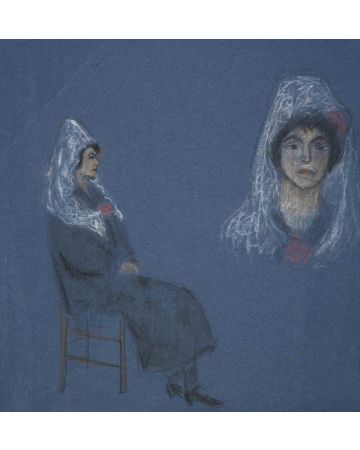 Suzie Bernardeau - Woman Sitting - Contemporary Artwork 