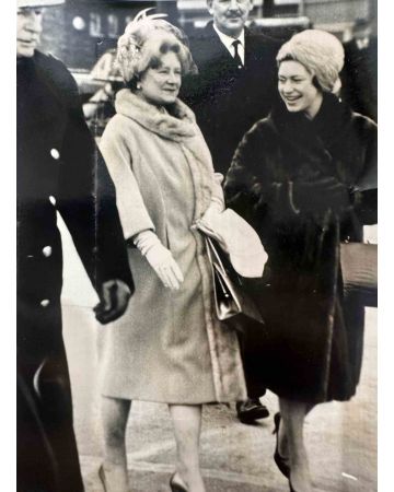 Queen Elizabeth and her Mother - Vintage Photograph 