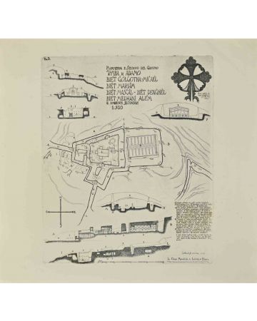 Lino Bianchi Barrivera - Plan and Section of Ethiopian churches - Modern Artwork 