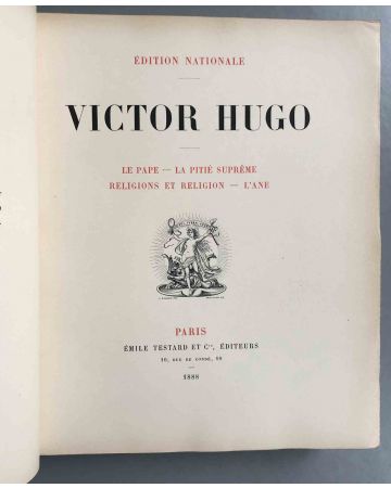 Victor Hugo - Le Pape / La pitié suprême / Religions et religion / L'Âne -  Rare Book 