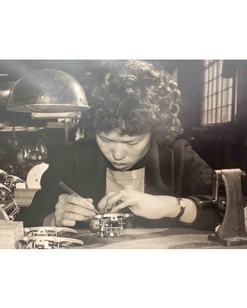 Anonymous - Old Days - Clock Making in Hong Kong 1958 - Vintage Photograph 