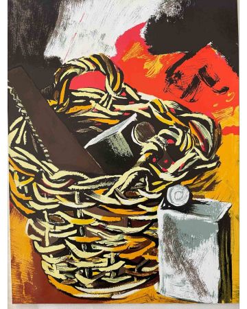 Hommage à Guttuso - Basket and Saw - Contemporary Artwork 