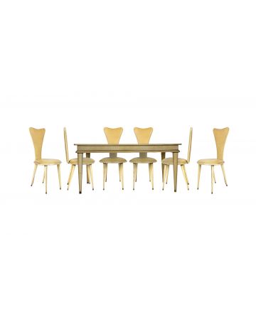 Dining Table and Set of Six Chairs by Umberto Mascagni - Italy 1950s