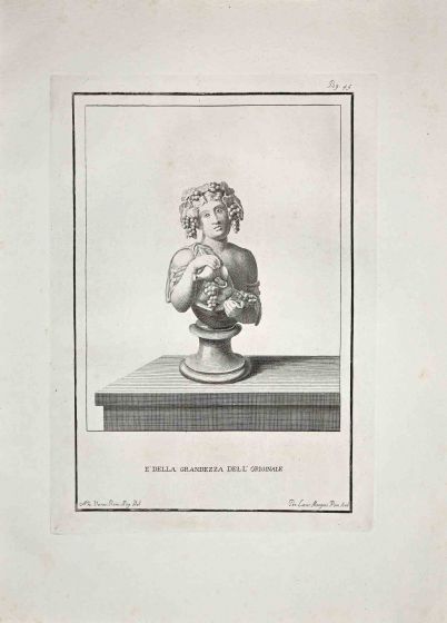 Pietro Mangini - Ancient Roman Bust - Old Masters Art
