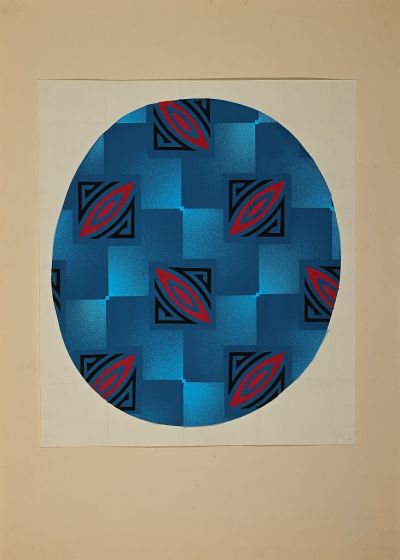  Blue Circles by Clement Nicolas Kons - Modern Artwork