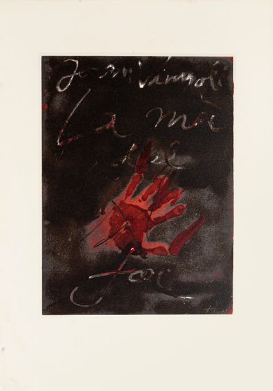 Hand of Fire by Antoni Tàpies - Contemporary Artwork