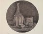 Grande Natura Morta Circolare con Bottiglia e Tre Oggetti - Giorgio Morandi - Modern Art