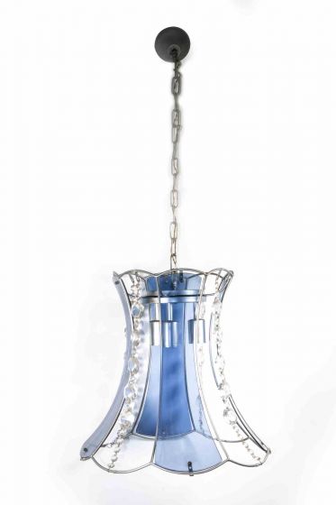 Crystal Blue chandelier