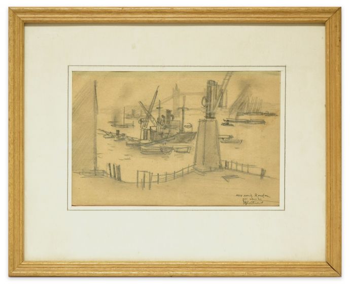 London Harbor by Robert Louis Antral - Modern Artwork