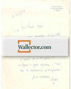 Surrealist Letter by Jean Cocteau - Manuscript