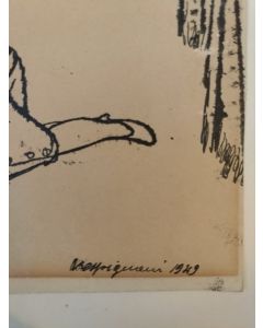 Couple of Figures in the Nature by Renzo Vespignani - Modern Artwork