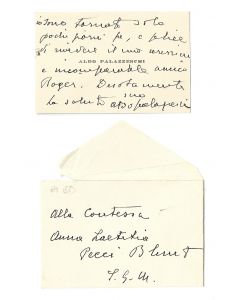 Aldo Palazzeschi - Autograph Card - Manuscripts