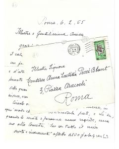 Aldo Palazzeschi - A Night at the Cometa - Autograph - Manuscripts