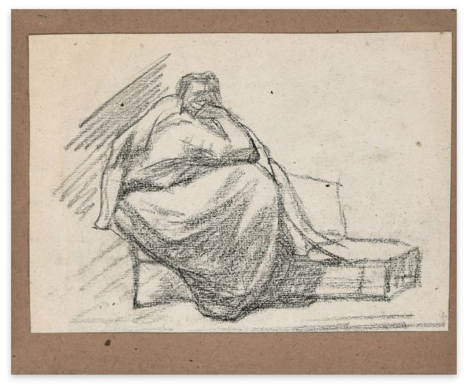 Seated Figure by Aimé Millet - Modern Artwork
