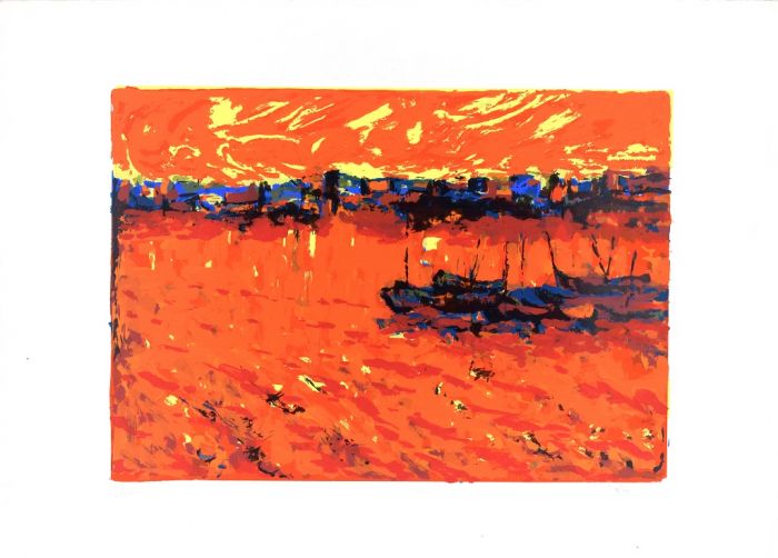 Orange Landscape by Vincenzo Monti - Contemporary Artwork